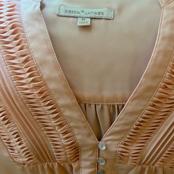 Gibson Larimer Peach Sleeveless Blouse - Medium - Picture 6 of 6